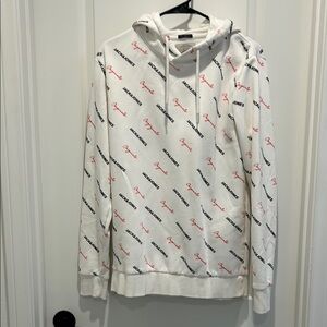 Jack&Jones Men’s White Logo pullover Hoodie